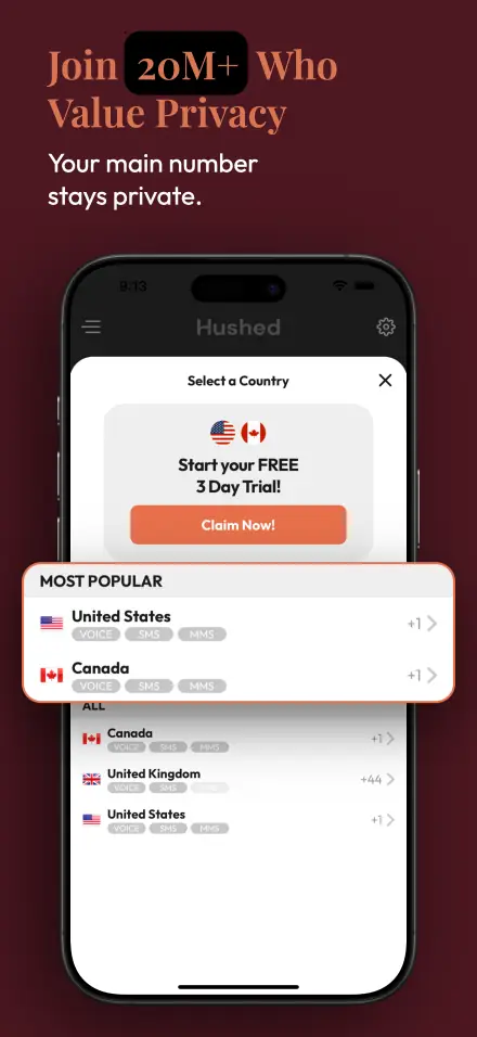 Hushed App screenshot 2