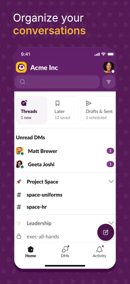 Slack App screenshot 2